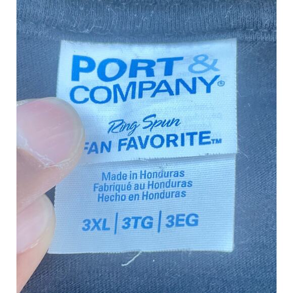 PORT & COMPANY Dolly Parton Whiskey Label Shirt Short Sleeve Men's Blue SIZE 3XL - Picture 3 of 4